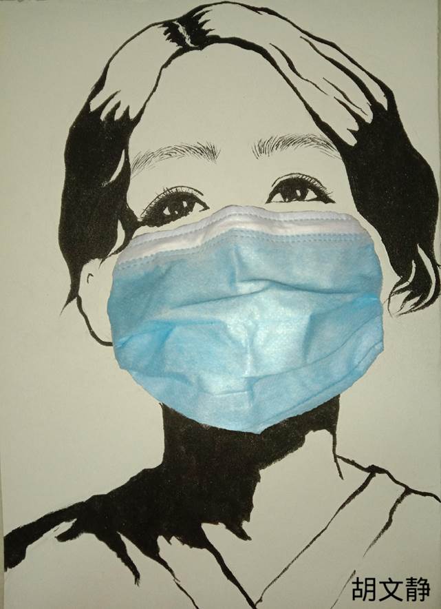 说明: E:\最美逆行者,专用新闻文件夹\装置艺术,抗击疫情文创\学生党支部 抗击疫情创意画\设计五班 胡文静\作品.jpg